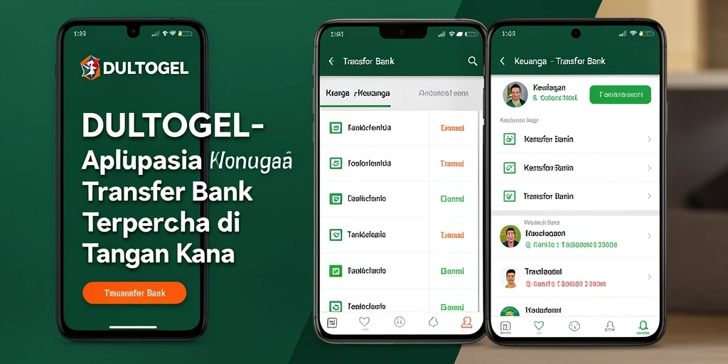 Antarmuka DULTOGEL yang sederhana dan mudah digunakan untuk Transfer Bank.