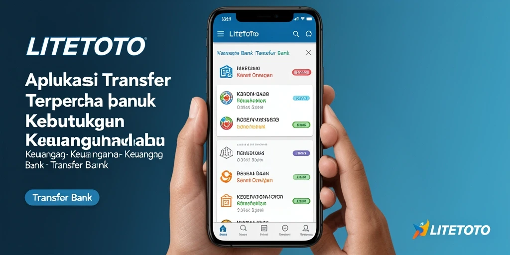 Antarmuka aplikasi LITETOTO untuk Transfer Bank yang ramah pengguna.