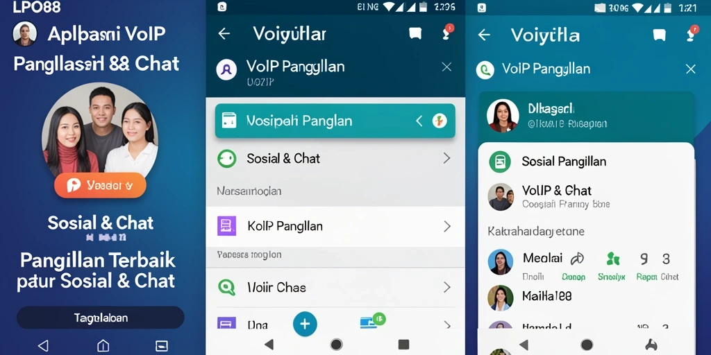 Screenshot utama LPO88 menampilkan antarmuka VoIP Panggilan yang menarik.