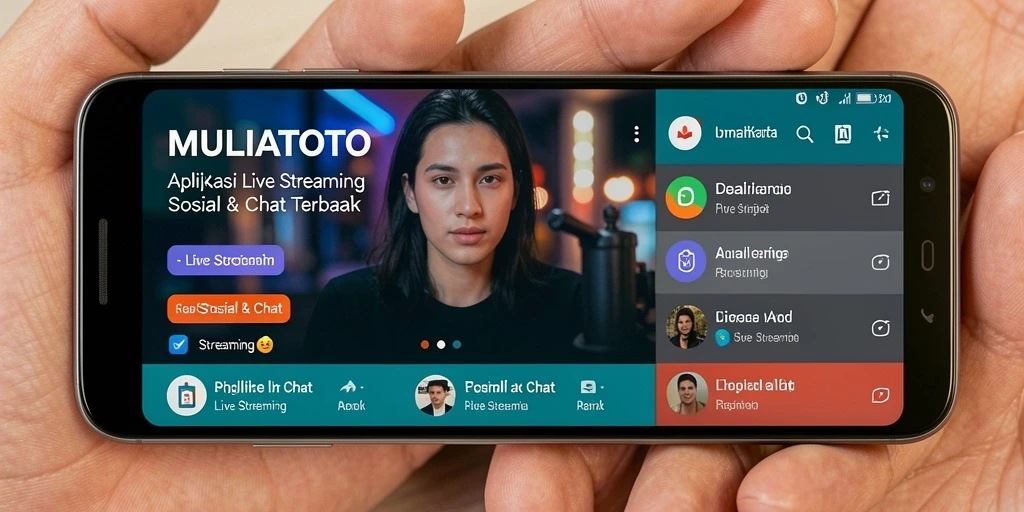 Tampilan antarmuka MULIATOTO yang menarik saat Live Streaming.