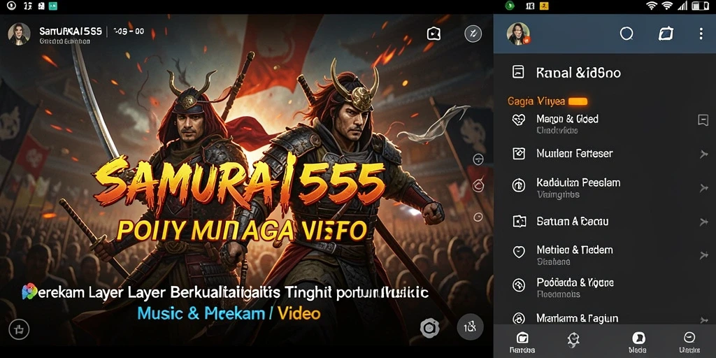 Tampilan antarmuka perekaman layar SAMURAI555 yang sederhana dan intuitif.