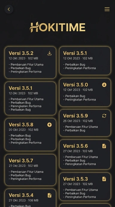 Riwayat Versi Aplikasi Hokitime untuk Android